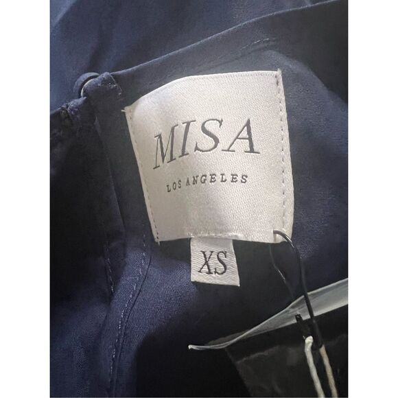 Misa Los Angeles Women's Blue Radha Flutter Sleeve Smocked Mini Dress XS NWT - Picture 4 of 7